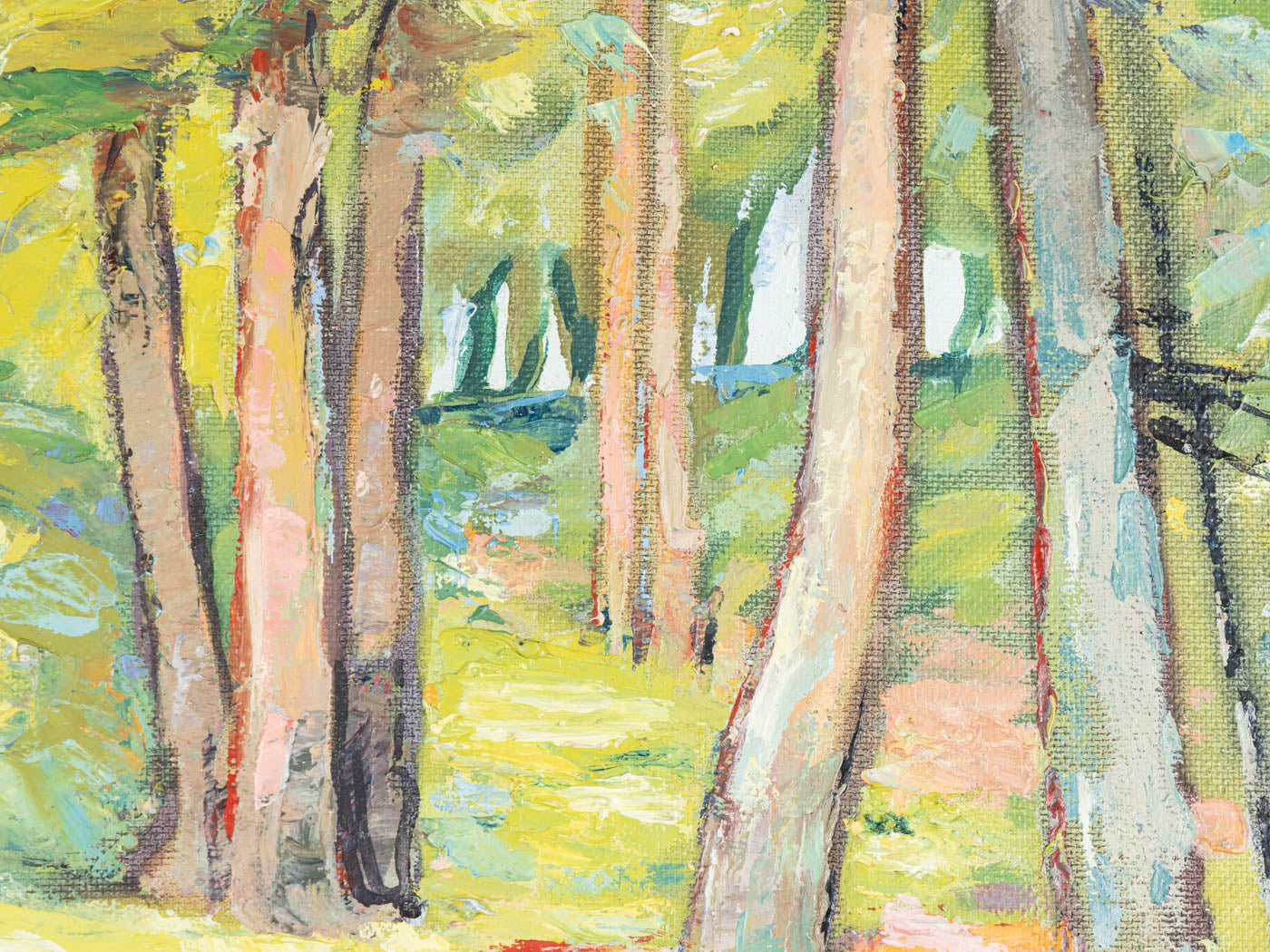 WALDWEG, ÖL AUF PLATTE, 124 X 95 CM