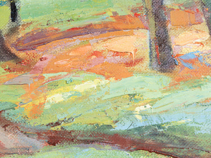 WALDWEG, ÖL AUF PLATTE, 124 X 95 CM