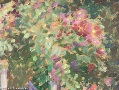 VERWUNSCHENER GARTEN, ACRYL AUF PAPIER, 81 X 71 CM
