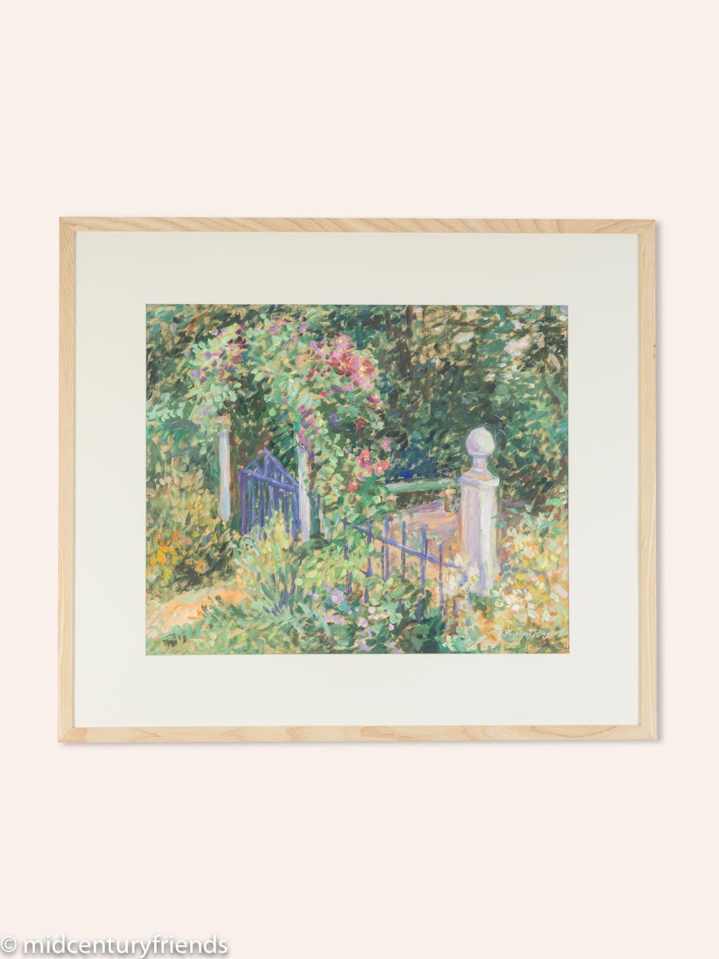 VERWUNSCHENER GARTEN, ACRYL AUF PAPIER, 81 X 71 CM