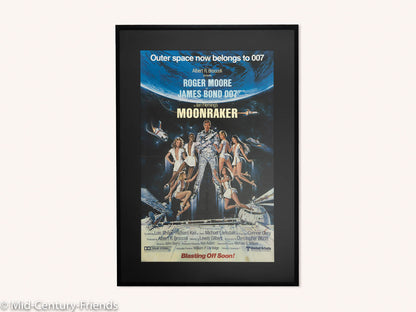 MOONRAKER, ROGER MOORE, ANKÜNDIGUNGSPLAKAT, 86 X 124 CM
