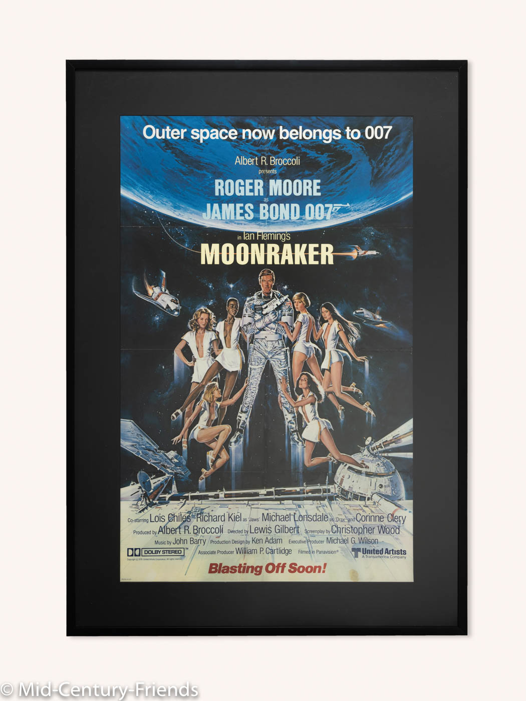 MOONRAKER, ROGER MOORE, ANKÜNDIGUNGSPLAKAT, 86 X 124 CM