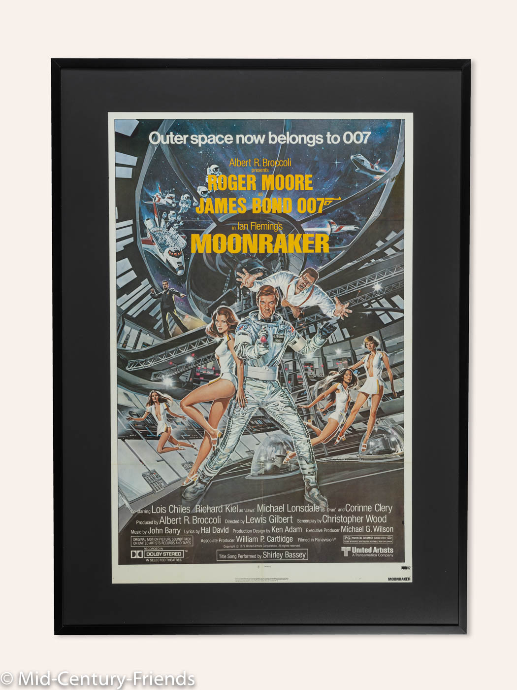 MOONRAKER, ROGER MOORE, FILMPOSTER, 90 X 124 CM
