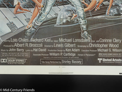 MOONRAKER, ROGER MOORE, FILMPOSTER, 90 X 124 CM