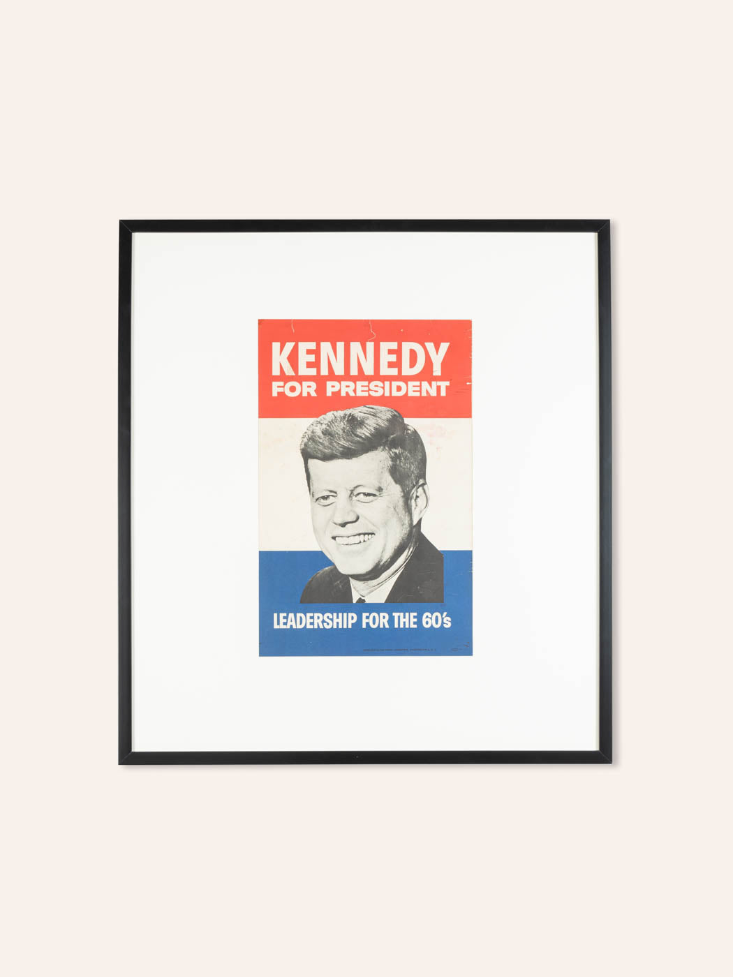 JOHN F. KENNEDY, WAHLKAMPFPLAKAT, 77 X 85 CM