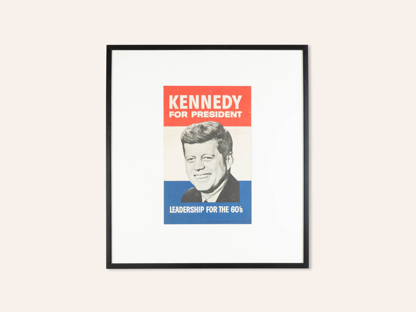 JOHN F. KENNEDY, WAHLKAMPFPLAKAT, 77 X 85 CM