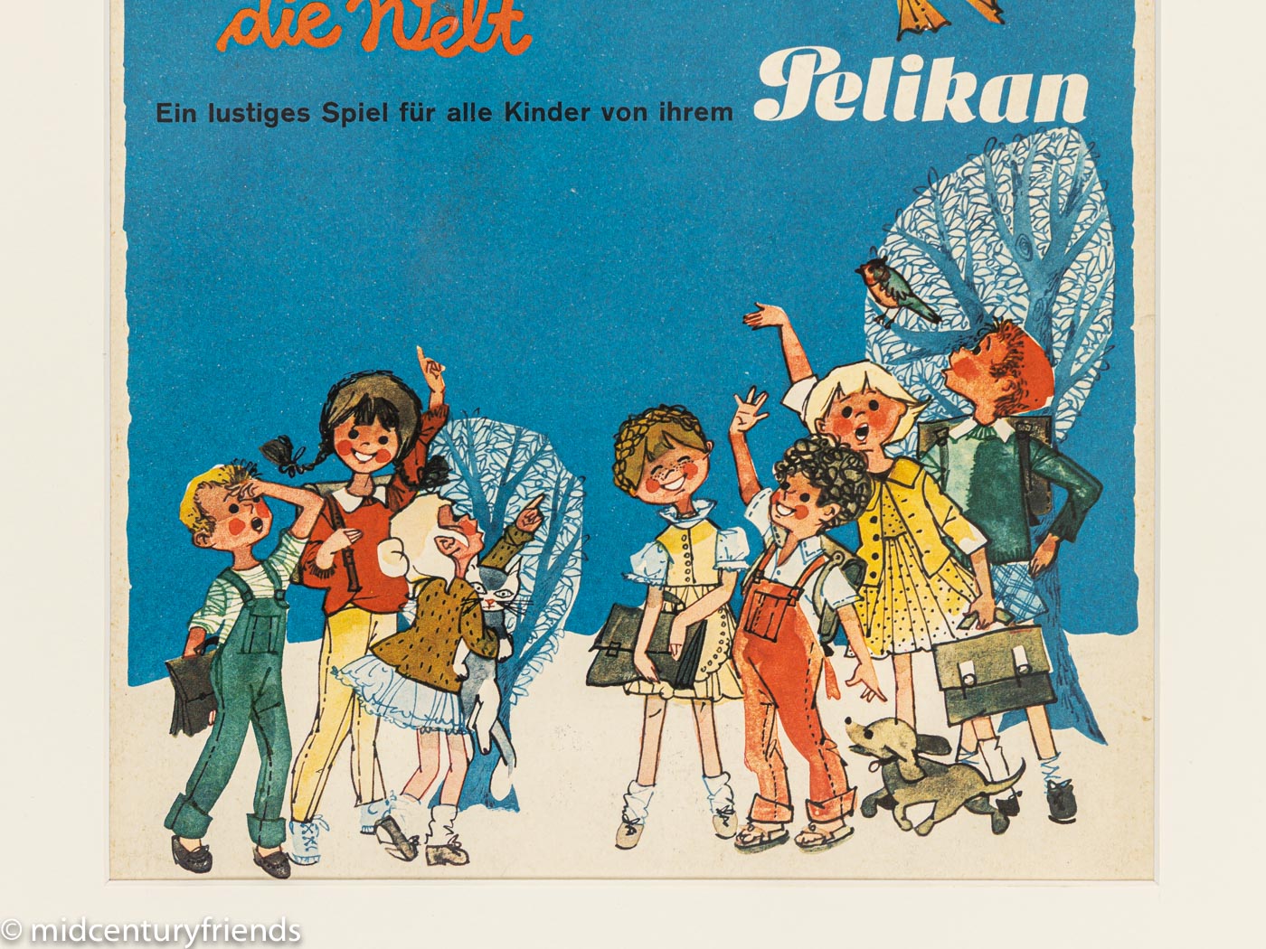 Peli und Pelinchen, Werbeschild, 50 x 62 cm