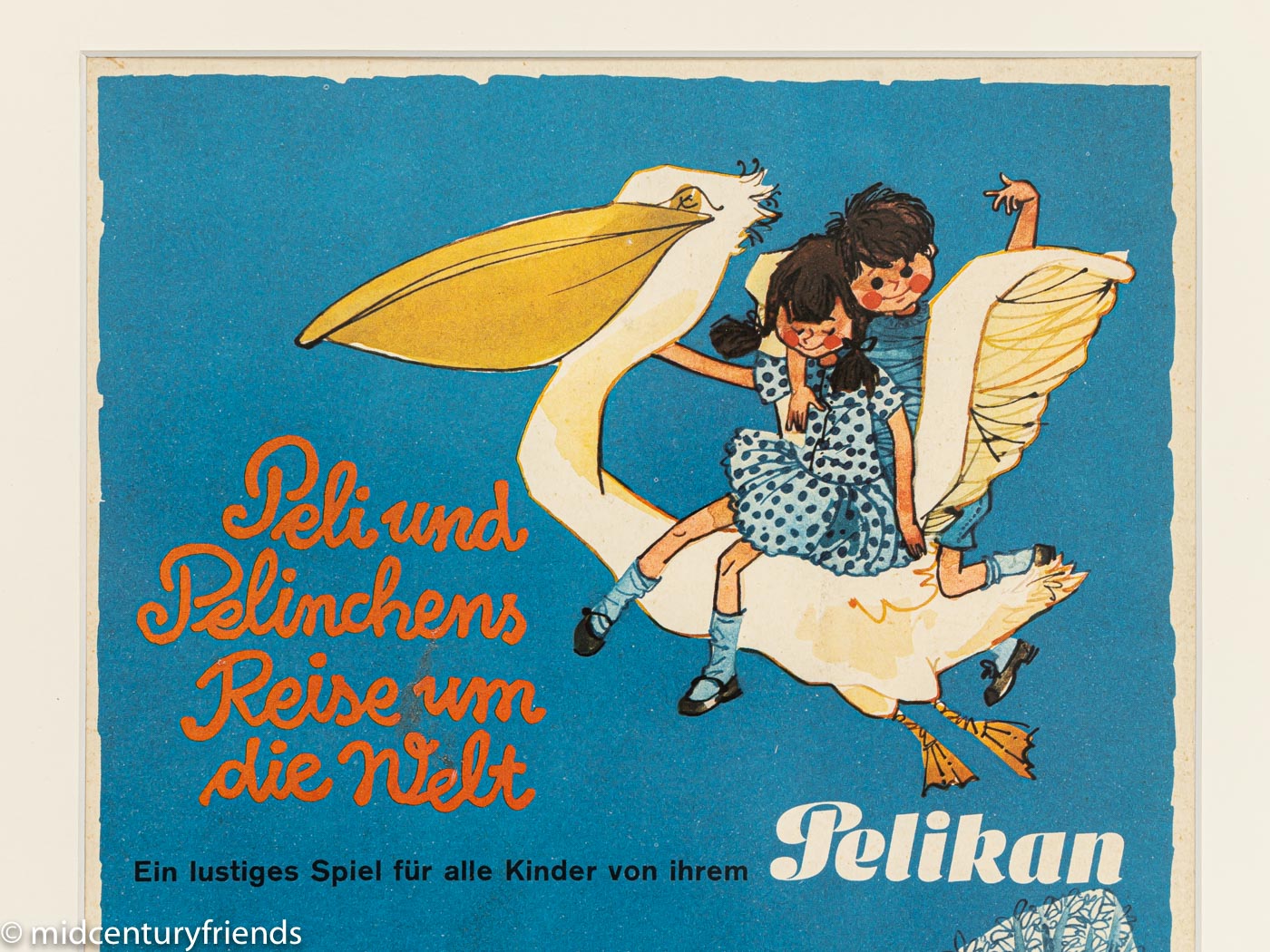 Peli und Pelinchen, Werbeschild, 50 x 62 cm