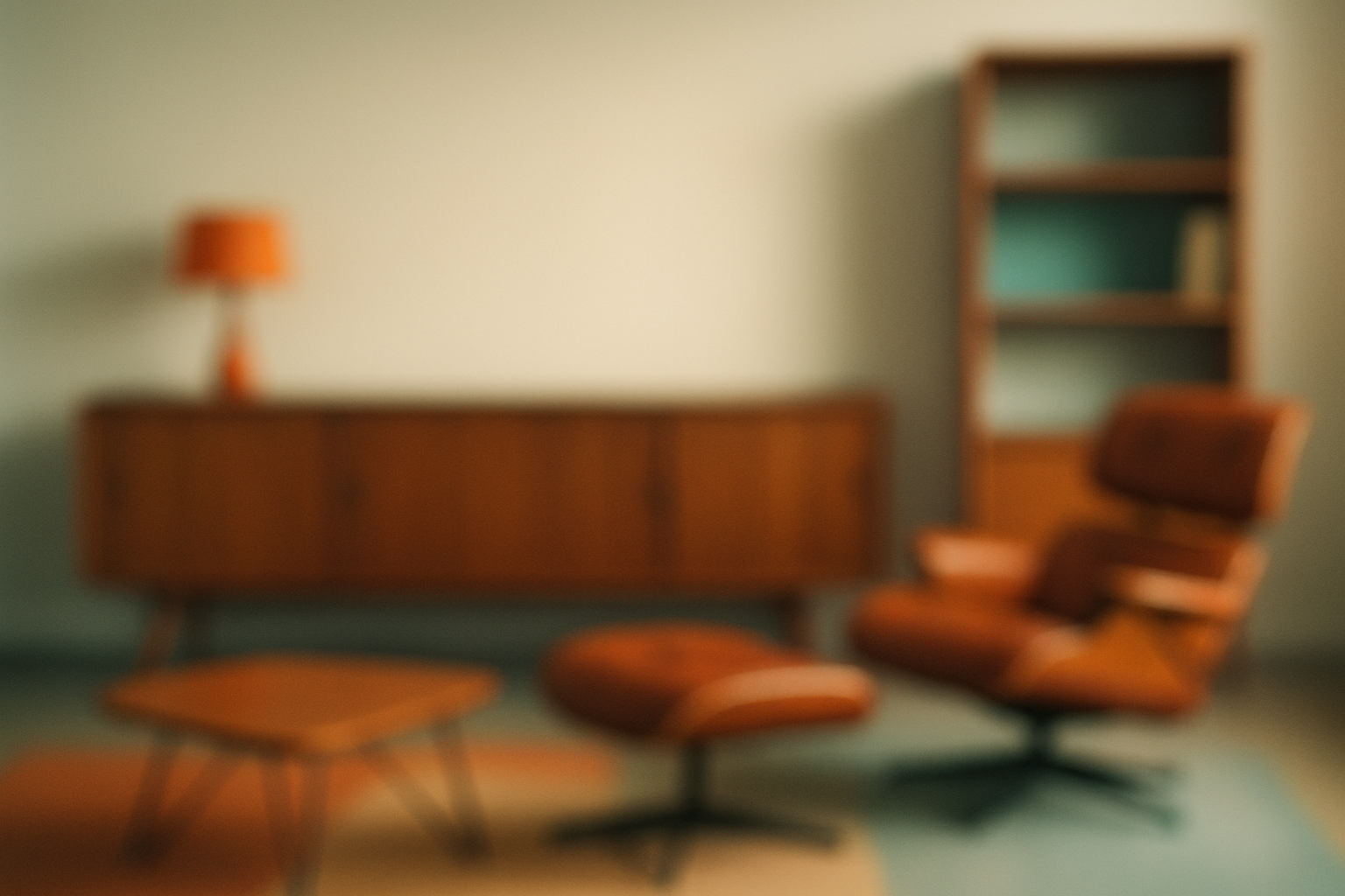 blurred mid century furniture
