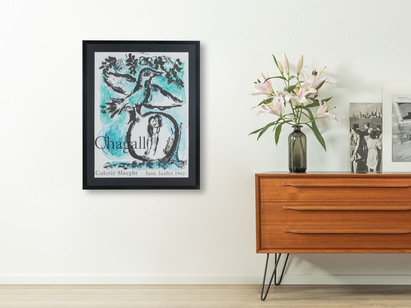 Chagall, Lithographie Ausstellungsposter, 65 x 82 cm - Mid Century Friends - Vintage - Retro - Mid Century