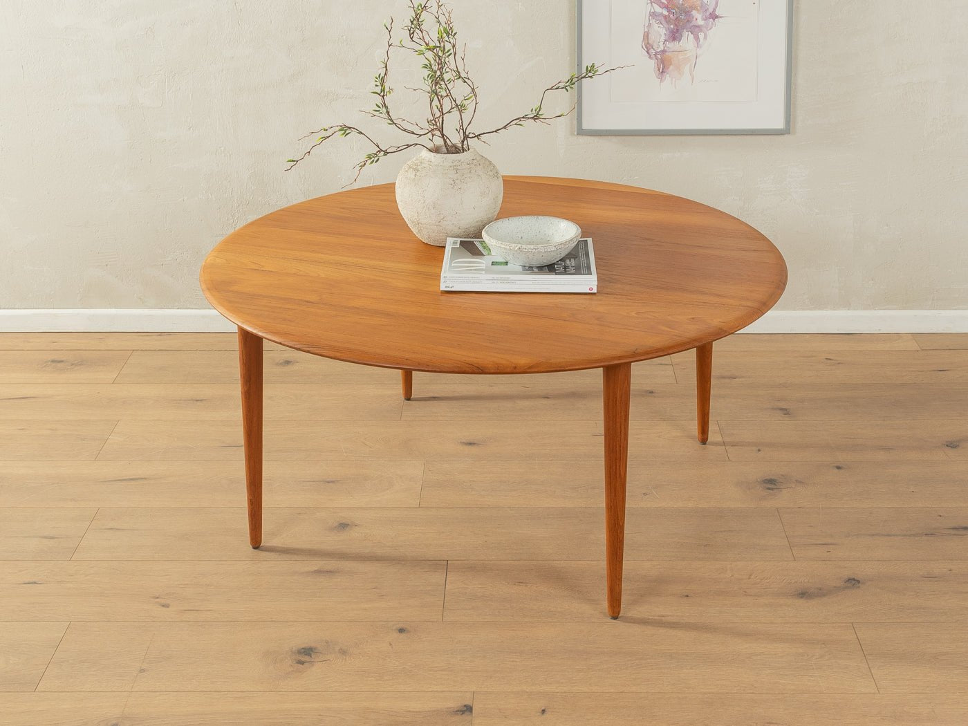 Couchtisch, Peter Hvidt & Orla Mølgaard - Nielsen, Ø 110 cm - Mid Century Friends - Vintage - Retro - Mid Century