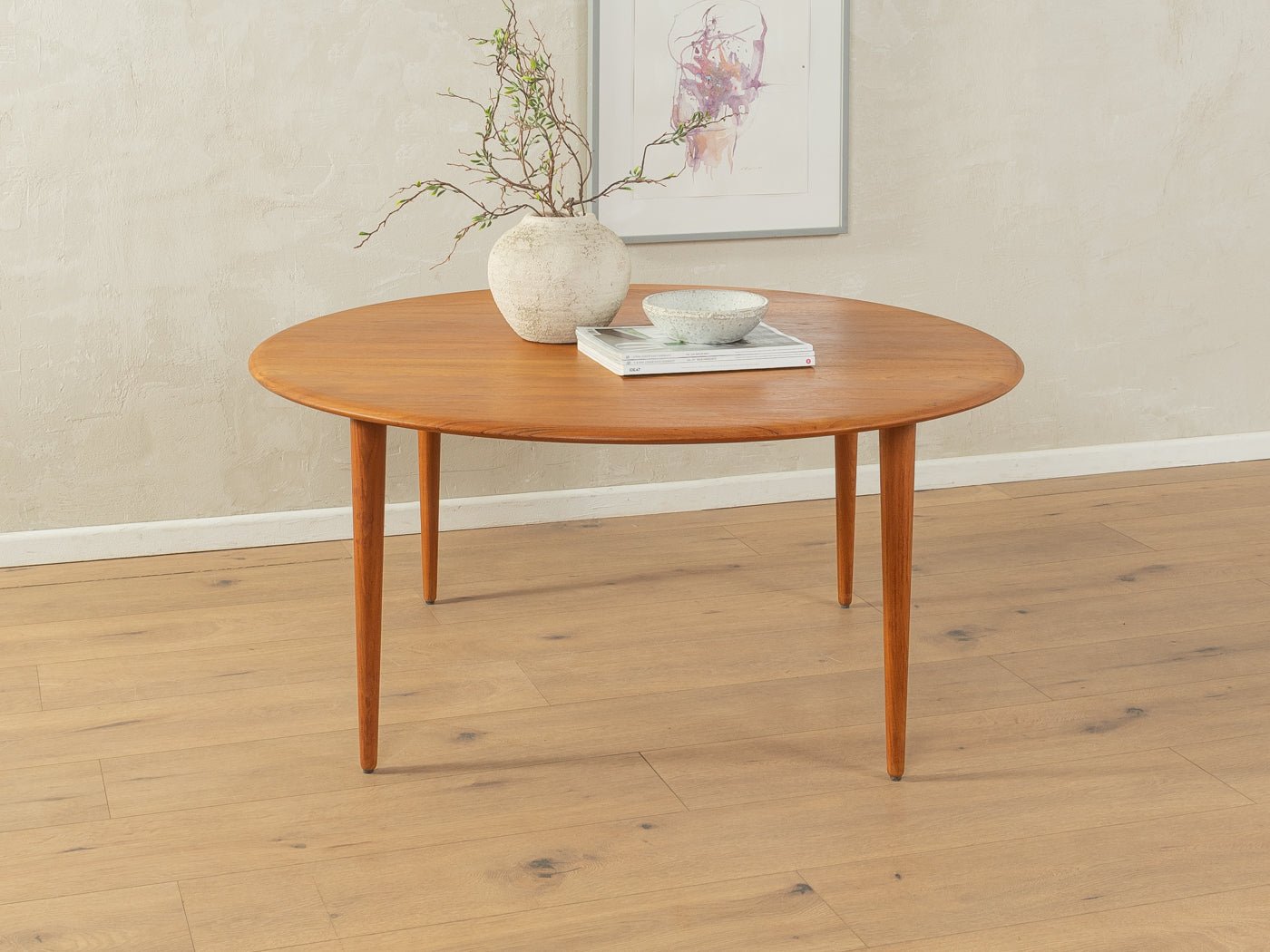 Couchtisch, Peter Hvidt & Orla Mølgaard - Nielsen, Ø 110 cm - Mid Century Friends - Vintage - Retro - Mid Century