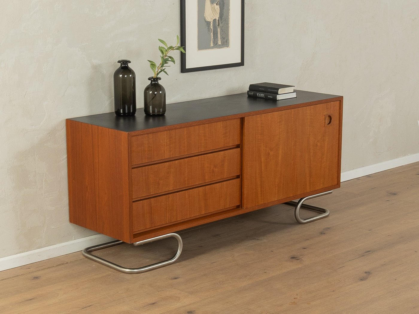 Edelstahlfüße im Bauhaus Design, Sideboard - Mid Century Friends - Vintage - Retro - Mid Century