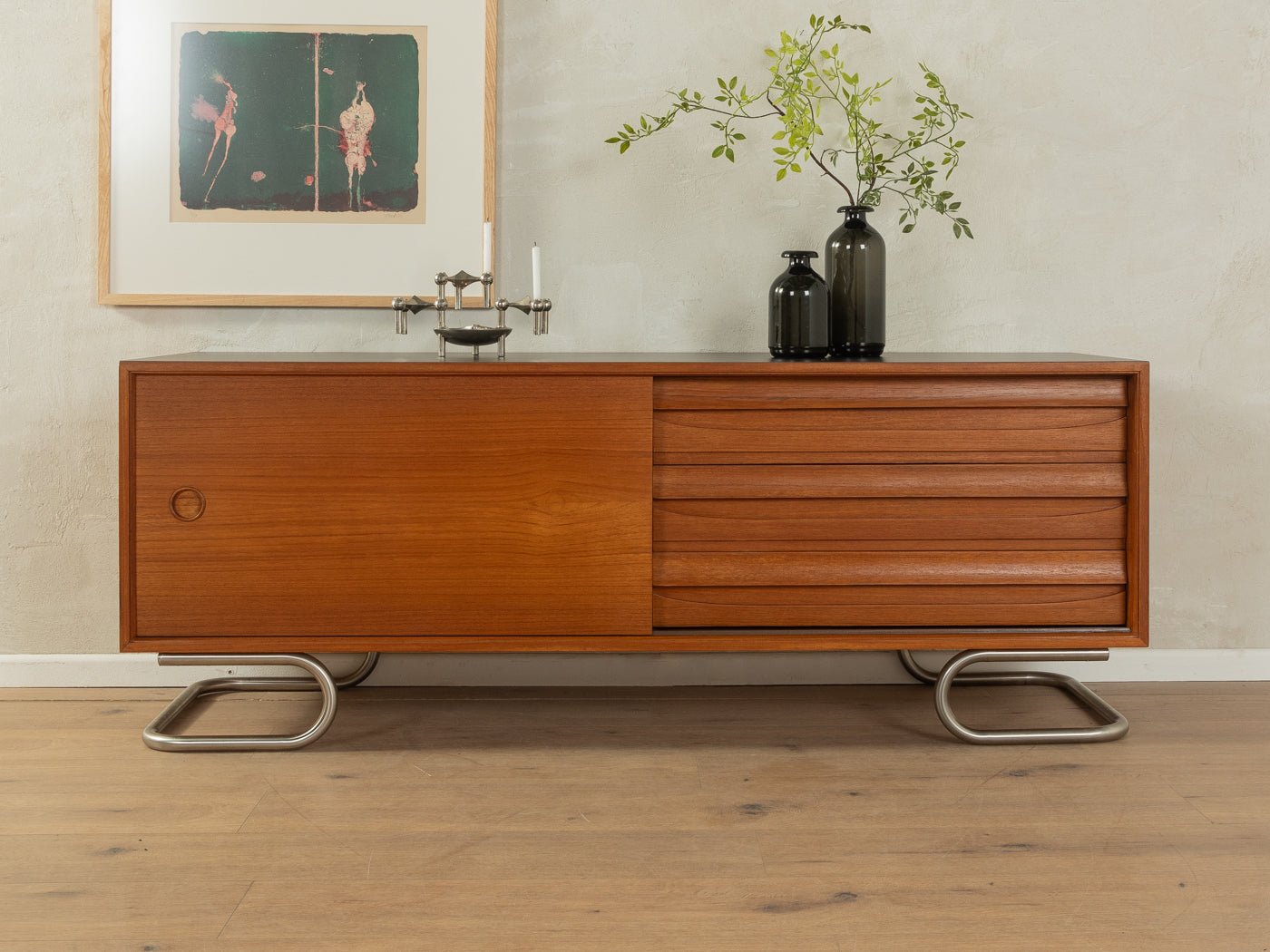 Edelstahlfüße im Bauhaus Design, Sideboard - Mid Century Friends - Vintage - Retro - Mid Century