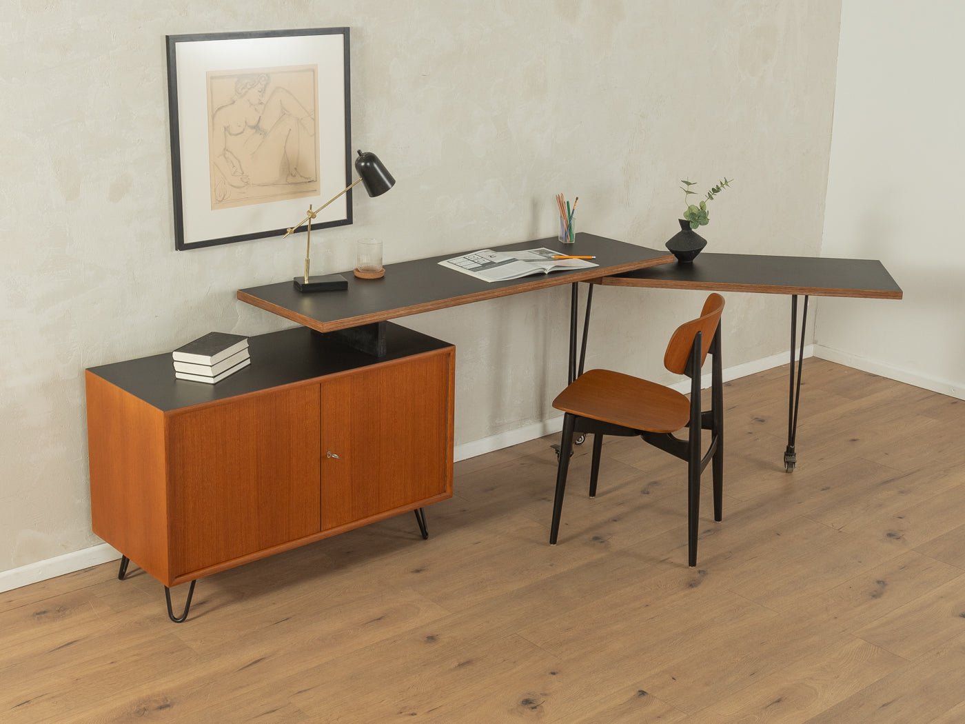 Einzigartiger Schreibtisch, WK Möbel - Mid Century Friends - Vintage - Retro - Mid Century