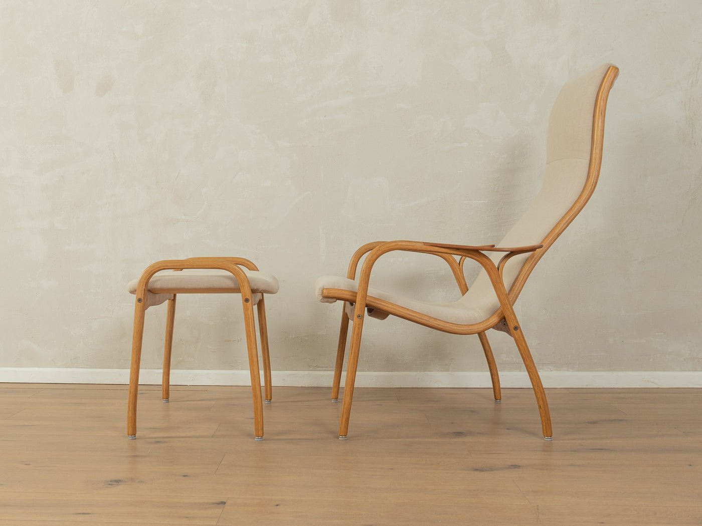 LAMINO Sessel mit Hocker, Yngve Ekström - Mid Century Friends - Vintage - Retro - Mid Century