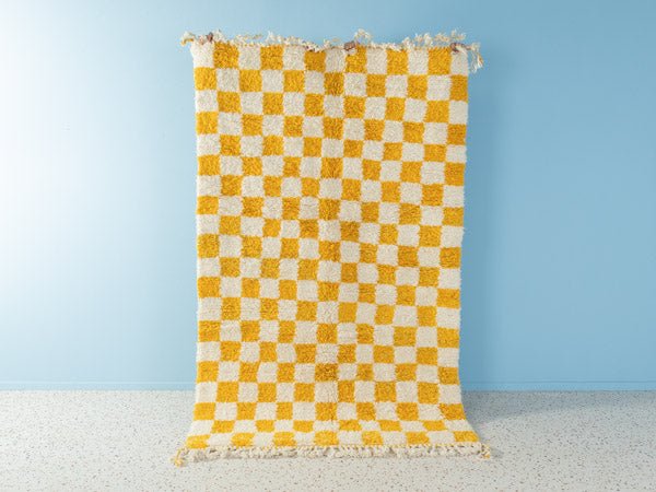 Lemon Check II, Berber Teppich, 147 x 235 - Mid Century Friends - Vintage - Retro - Mid Century
