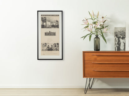 Manhattan, Woody Allen, Filmposter, 44 x 86 cm - Mid Century Friends - Vintage - Retro - Mid Century