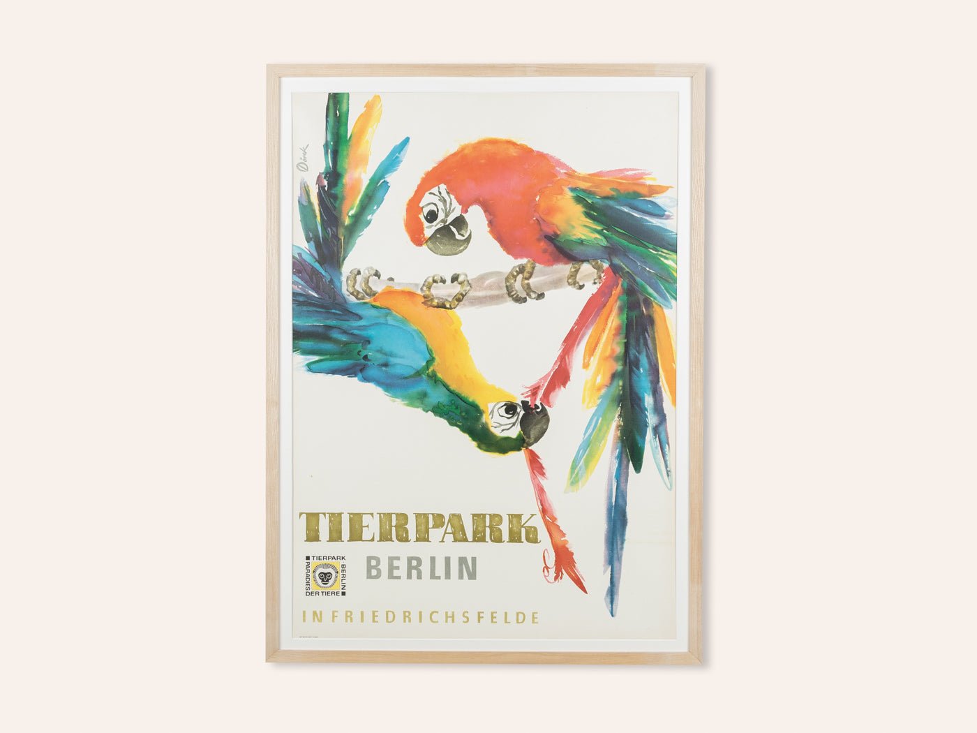 Tierpark Berlin, 66 x 91 cm - Mid Century Friends - Vintage - Retro - Mid Century