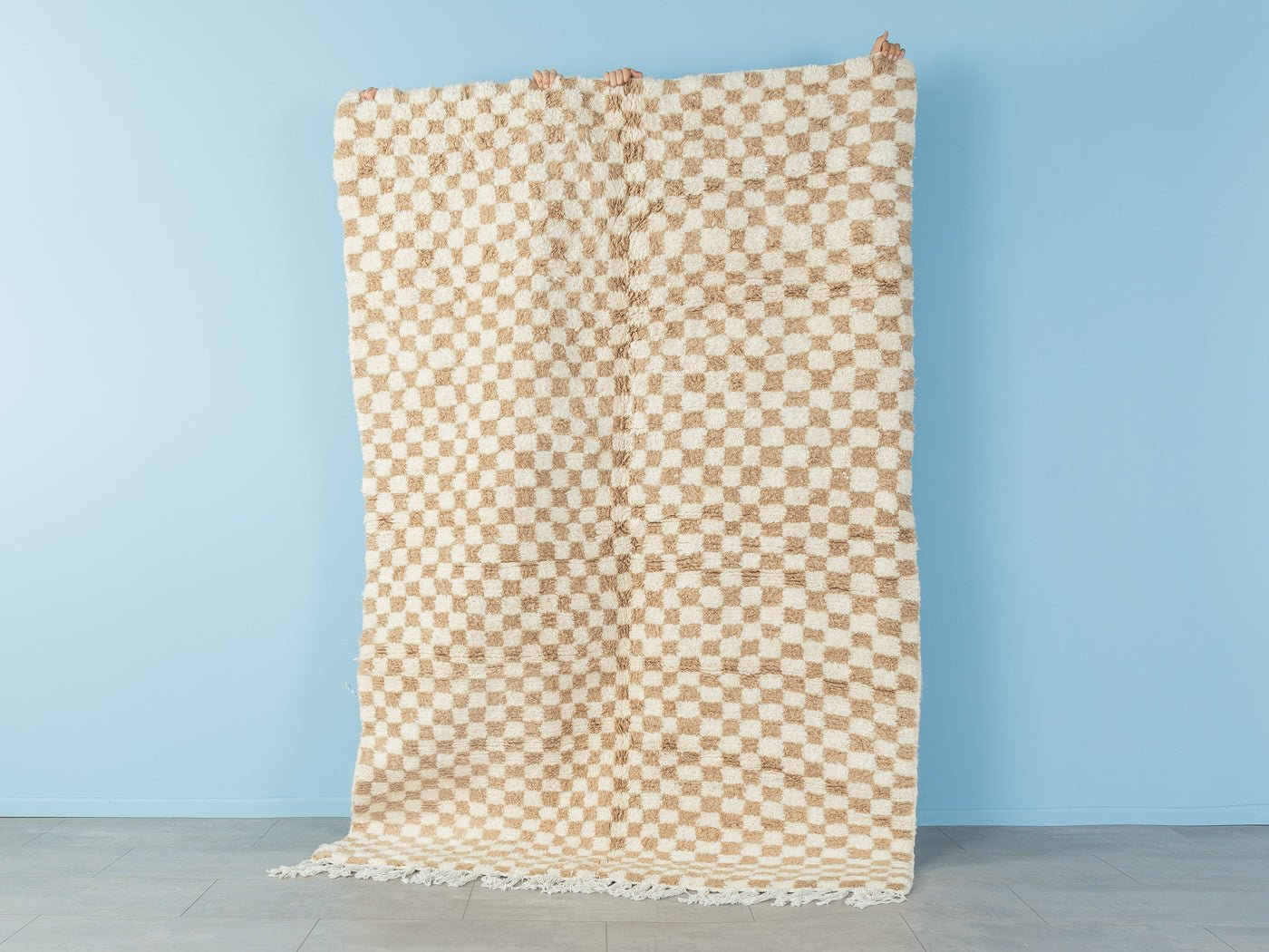 Tiny Sand Check, Berber Teppich, 155 x 230 - Mid Century Friends - Vintage - Retro - Mid Century