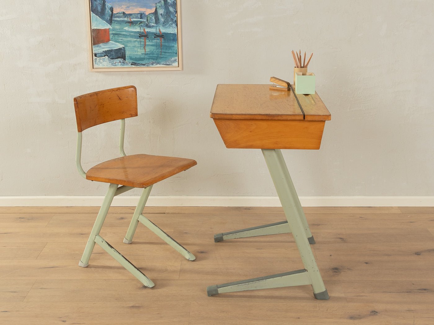 Zauberhaftes Schulbank - Set - Mid Century Friends - Vintage - Retro - Mid Century