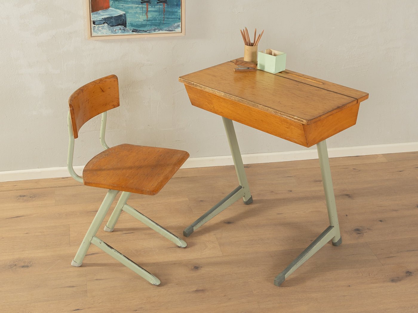 Zauberhaftes Schulbank - Set - Mid Century Friends - Vintage - Retro - Mid Century