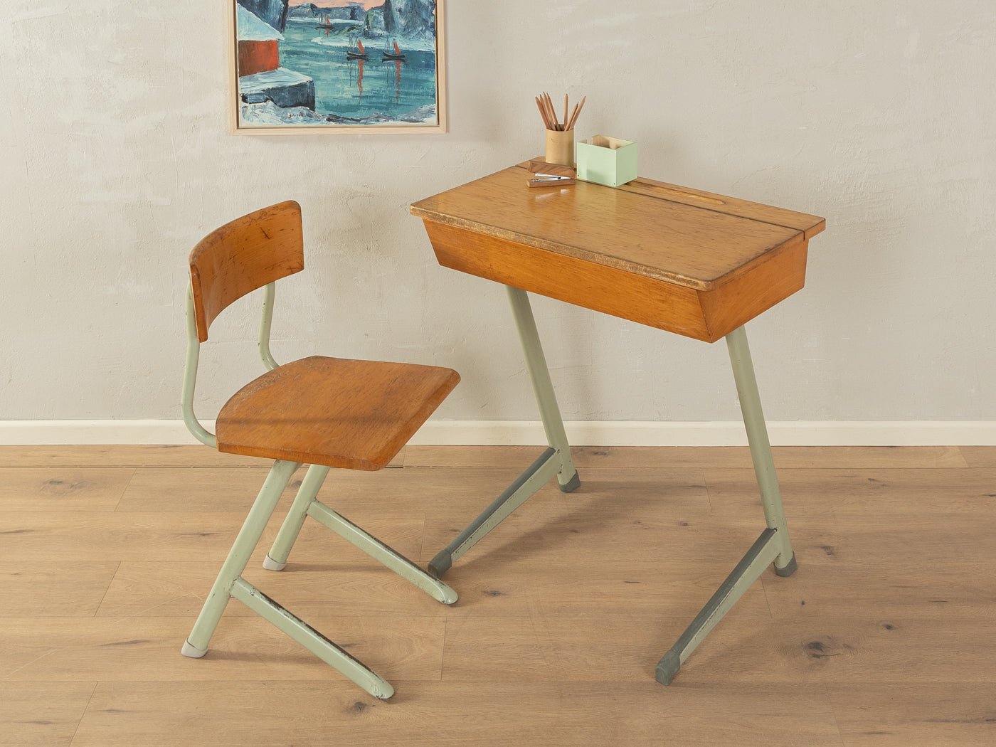 Zauberhaftes Schulbank - Set - Mid Century Friends - Vintage - Retro - Mid Century