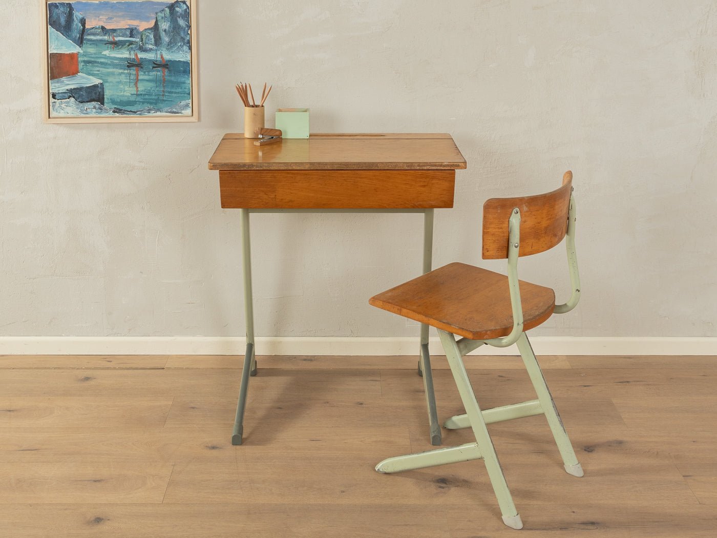 Zauberhaftes Schulbank - Set - Mid Century Friends - Vintage - Retro - Mid Century
