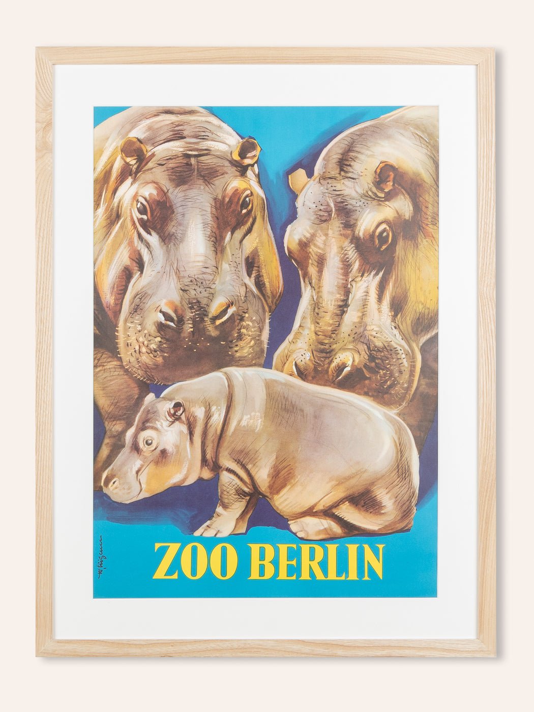 Zoo Berlin, 53 x 70 cm - Mid Century Friends - Vintage - Retro - Mid Century